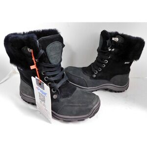 Pajar Womens Waterproof Sheepskin Lined Winter Boots Black Size 7-7.5 Abbie NWT